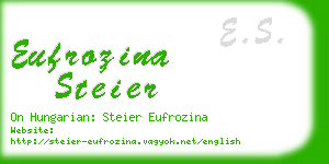eufrozina steier business card